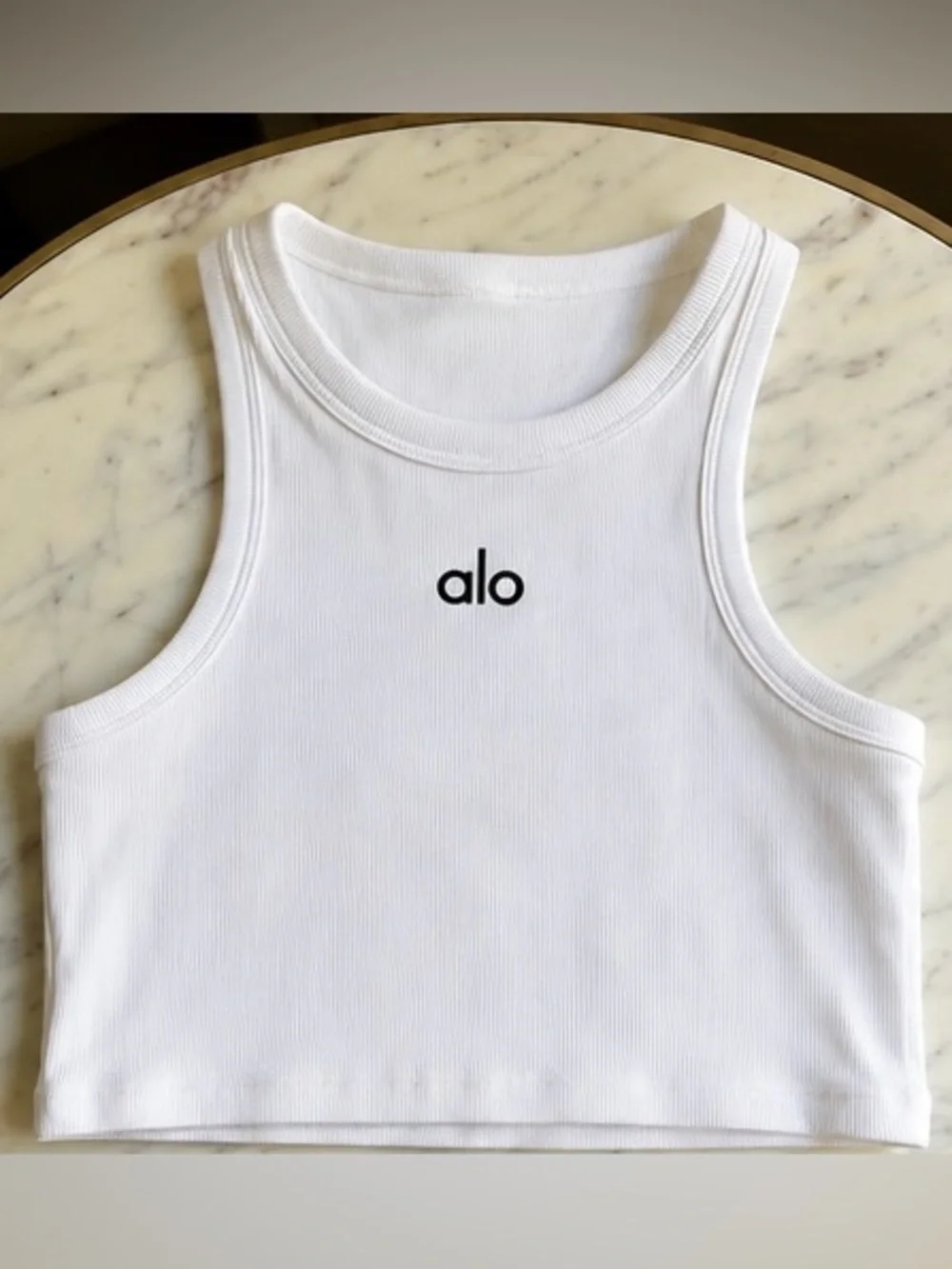 Alo Aspire Tank Top Black and White Small